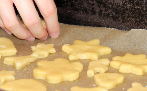 Plätzchen auf Backblech